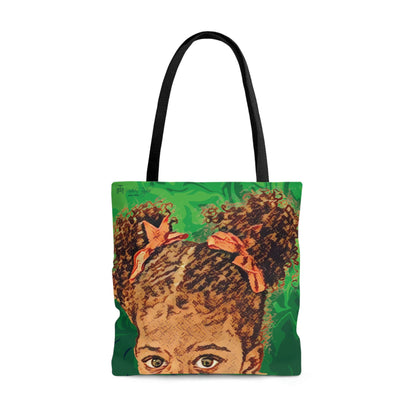 Black Girl Tote Bag, afro girl bag, Boho Beach Bag, Summer Tote Bag, 100% Polyester MT & Me All Over Printed Reusable Tote Bag for Gift