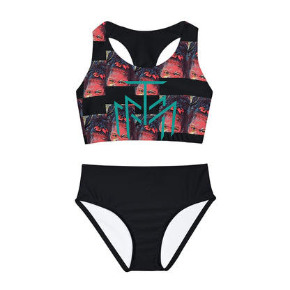 UNIQUE GIRL'S 2-Piece Swimsuit - Fashionable And Personalized Beach Look - Two-Piece SuitGirls Two Piece Swimsuit